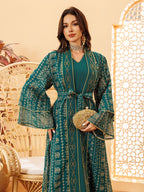 Two-Piece Mesh Maxi Dress