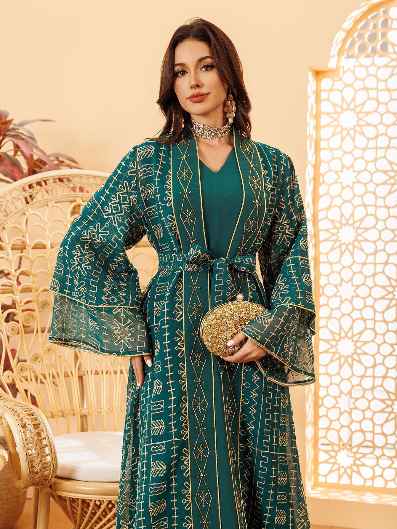 Two-Piece Mesh Maxi Dress