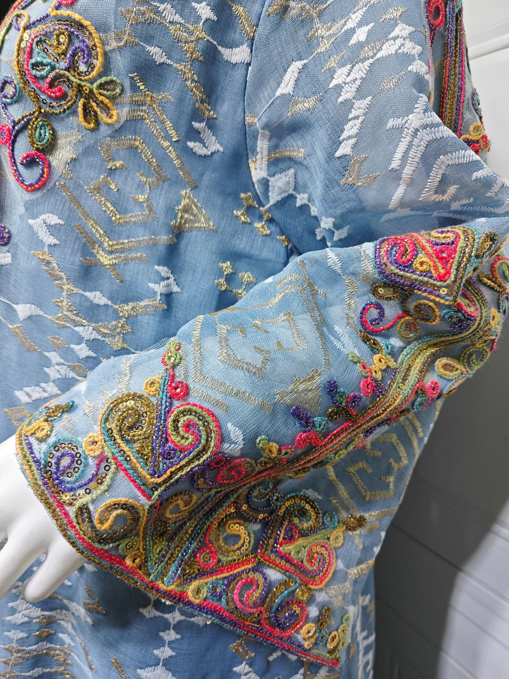 Embroidered Applique Maxi Dress
