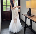 Beaded Chiffon Maxi Dress