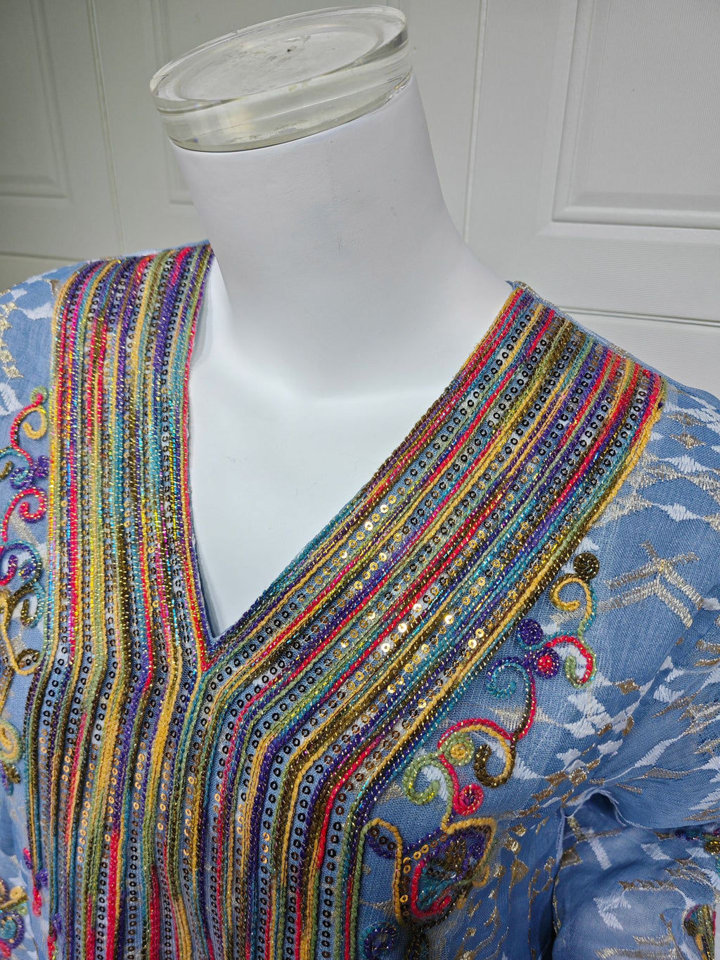 Embroidered Applique Maxi Dress
