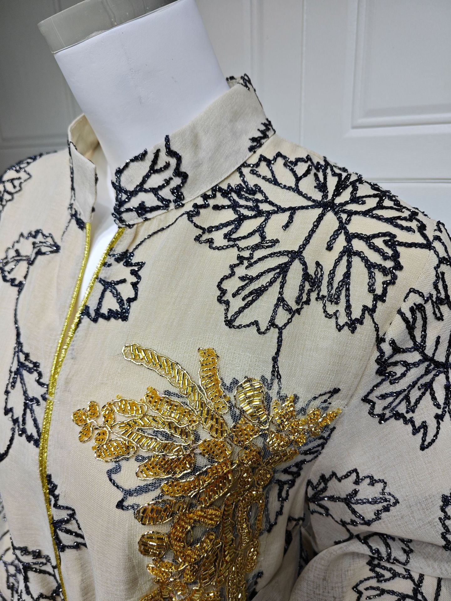 Embroidered Jalabiya Evening Gown