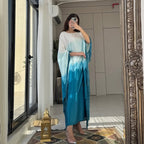 Fringe Print Maxi Dress