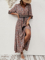 Printed A-Line Maxi Dress