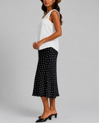 Embroidered Lace Fringe Sleeveless Top for Women