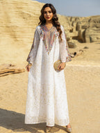 Embroidered Applique Maxi Dress
