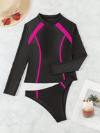 Bikini long sleeved surfing suit for women