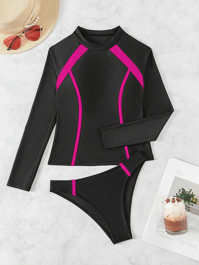 Bikini long sleeved surfing suit for women