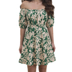 Floral Short-Sleeve Mini Dress