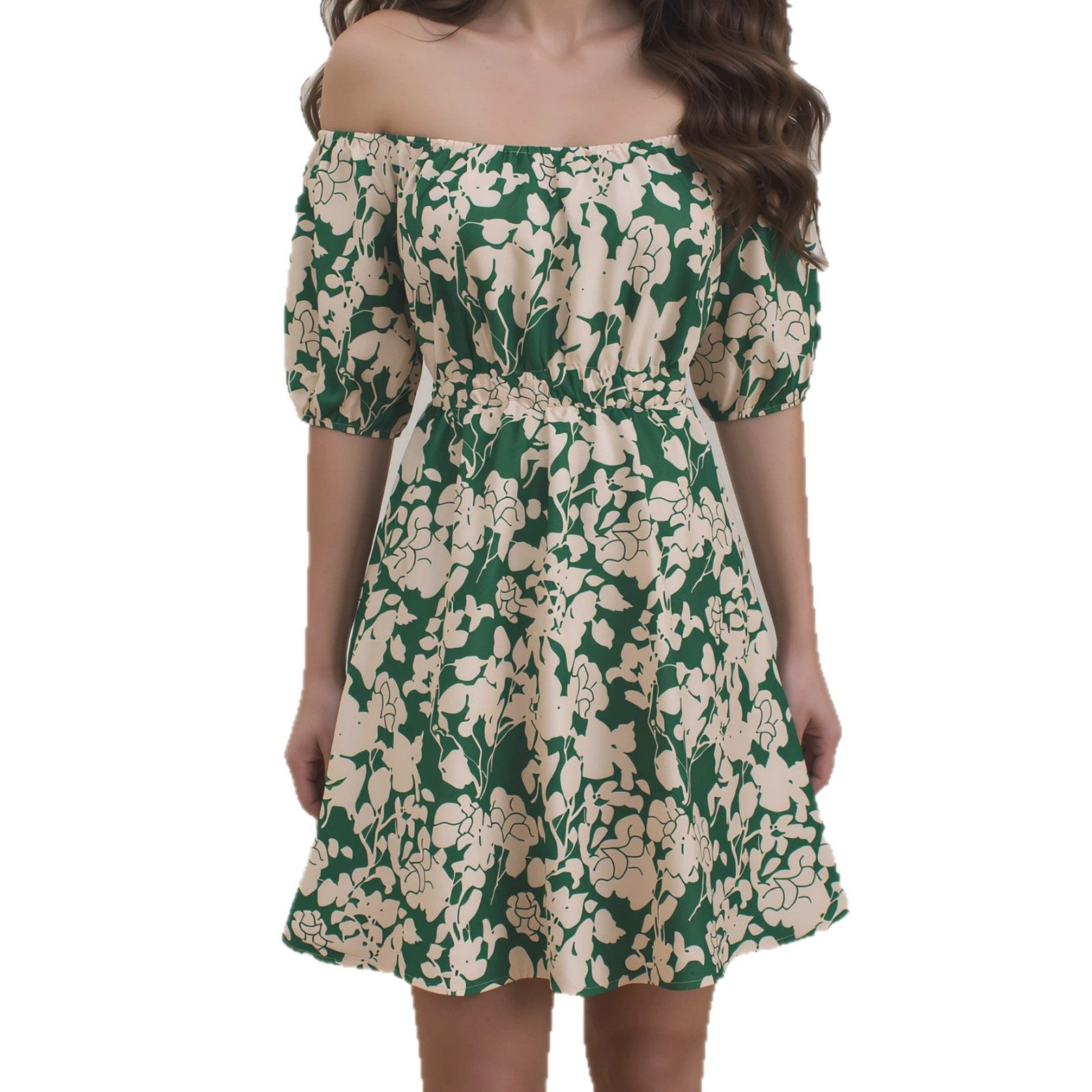 Floral Short-Sleeve Mini Dress