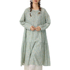 Printed Long Sleeve Relaxed Maxi Dress for Women