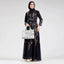 Printed Stand-Collar Long-Sleeve Maxi Dress
