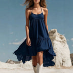 Bohemian Halter Midi Dress