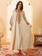Embroidered Pullover Maxi Dress