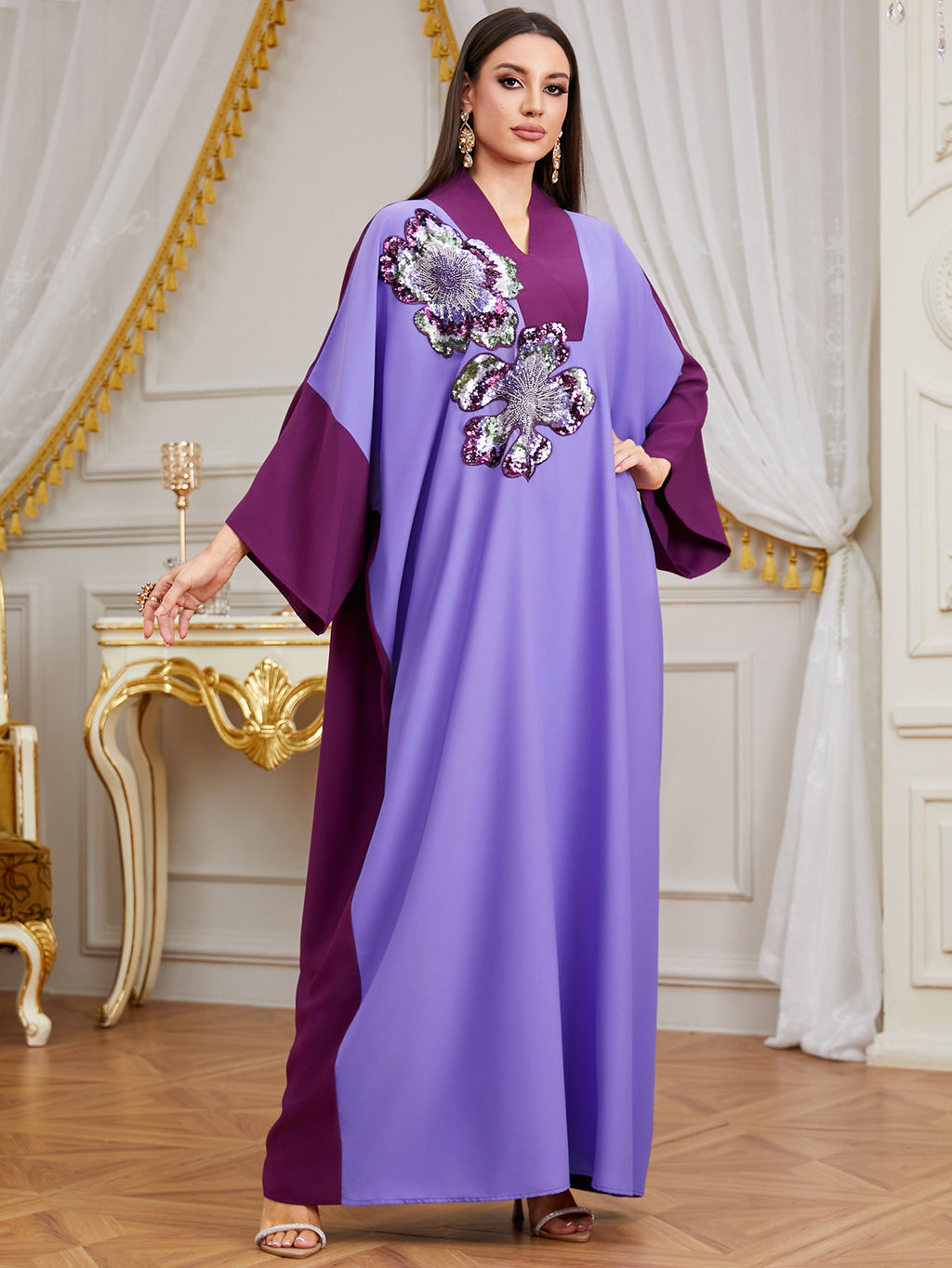 Patchwork Embroidered Maxi Dress