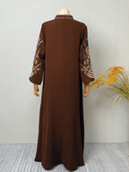 Embroidered Robe Dress
