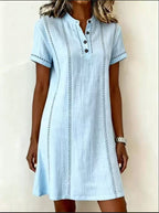 Button-Up Collared Midi Dress