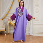 Patchwork Embroidered Loose Maxi Dress