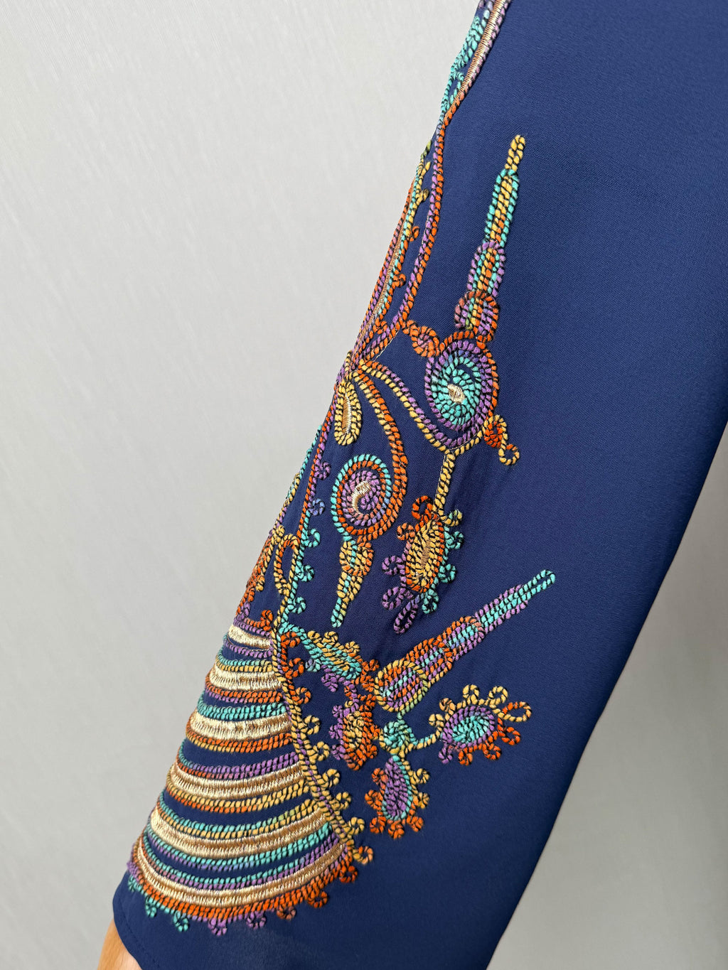 Embroidered Robe Dress