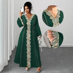 Lace Embroidered Plus-Size Maxi Dress