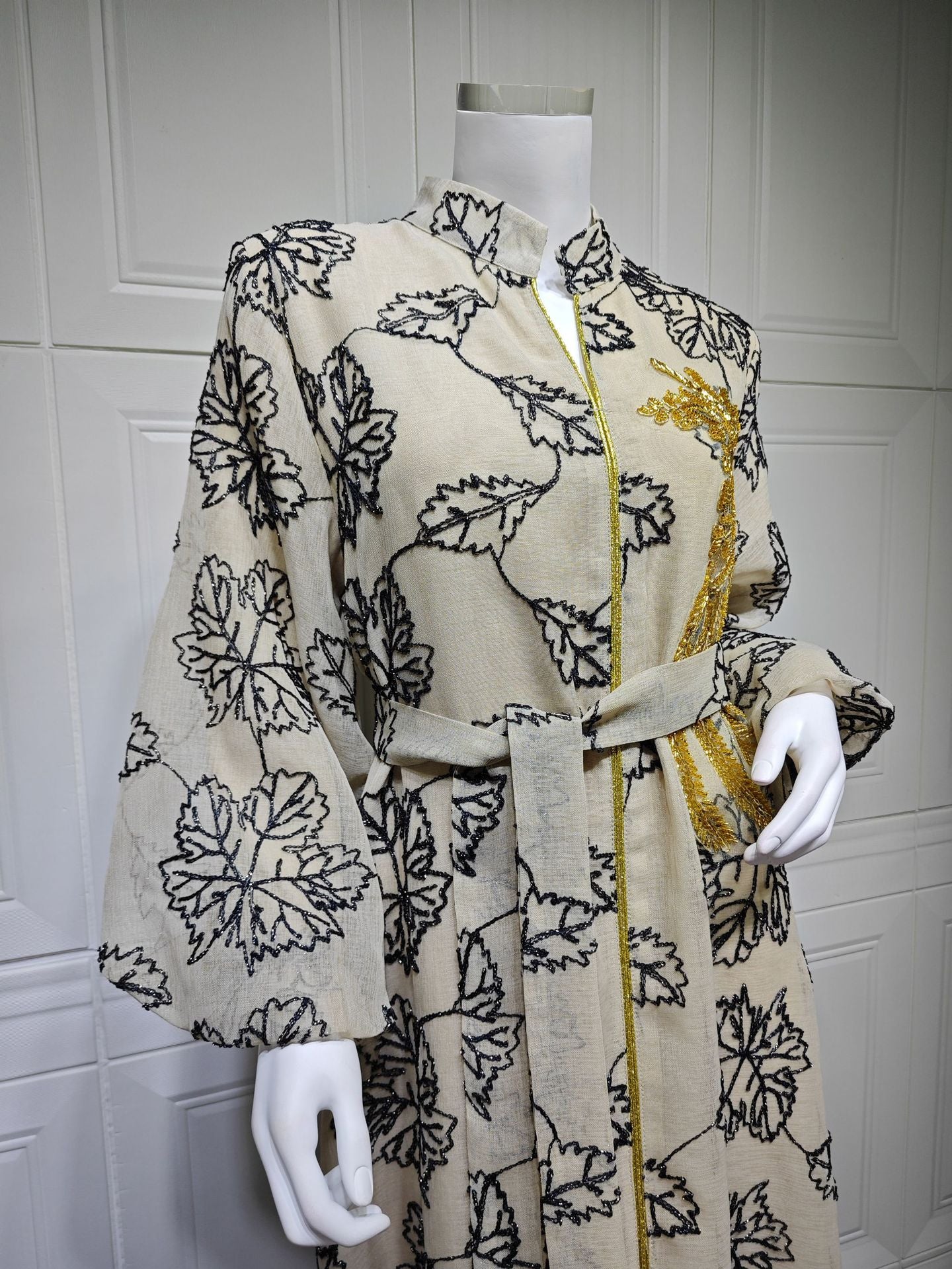 Embroidered Jalabiya Evening Gown