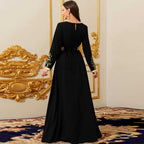Black Embroidered Maxi Dress