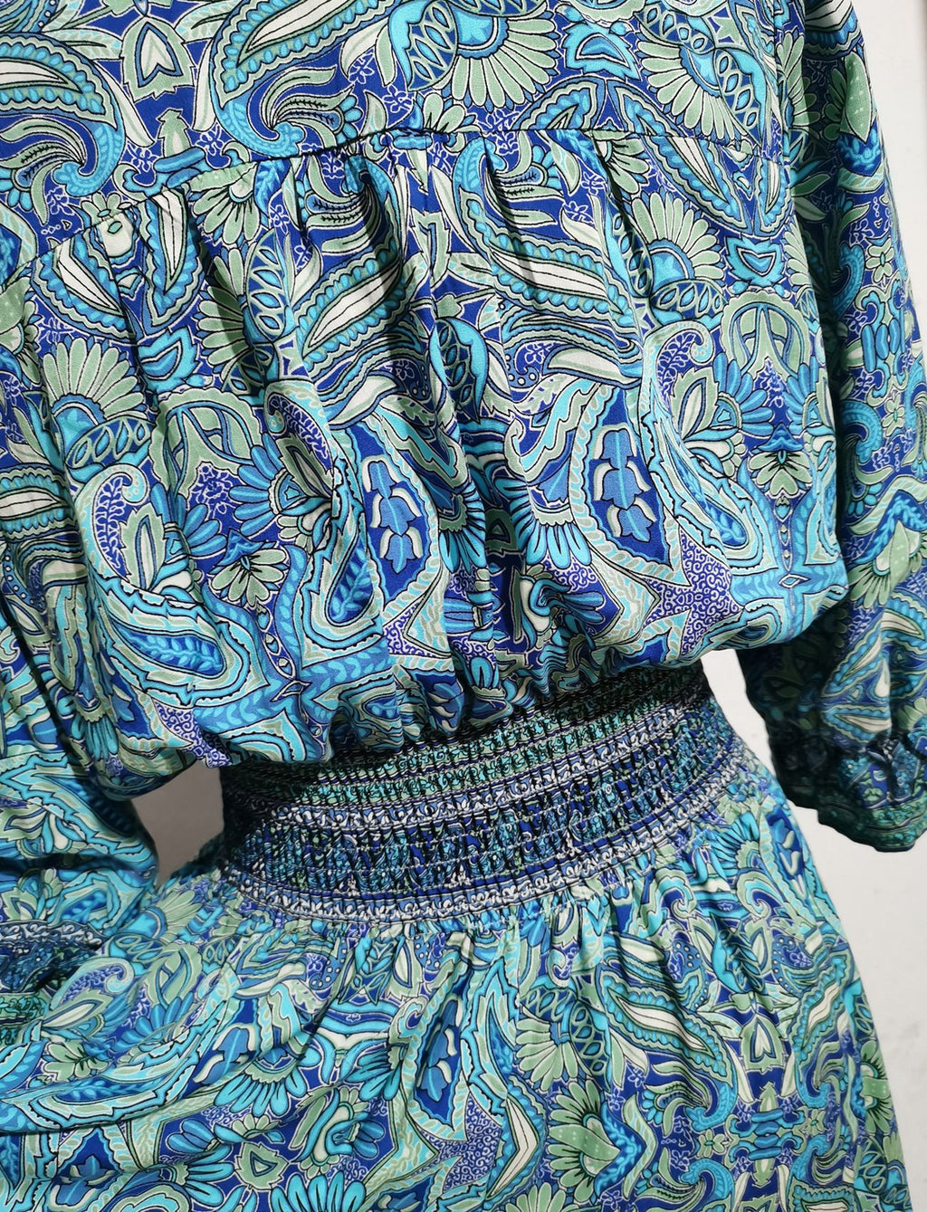 Printed A-Line Maxi Dress