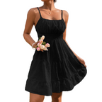 Swiss Dot Mini Dress for women with sleeveless