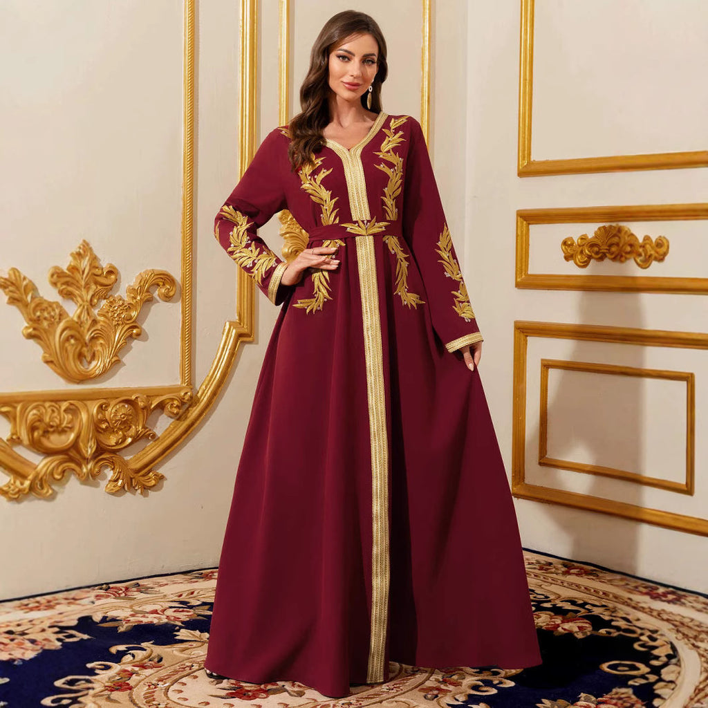 Burgundy Lace Maxi Dress