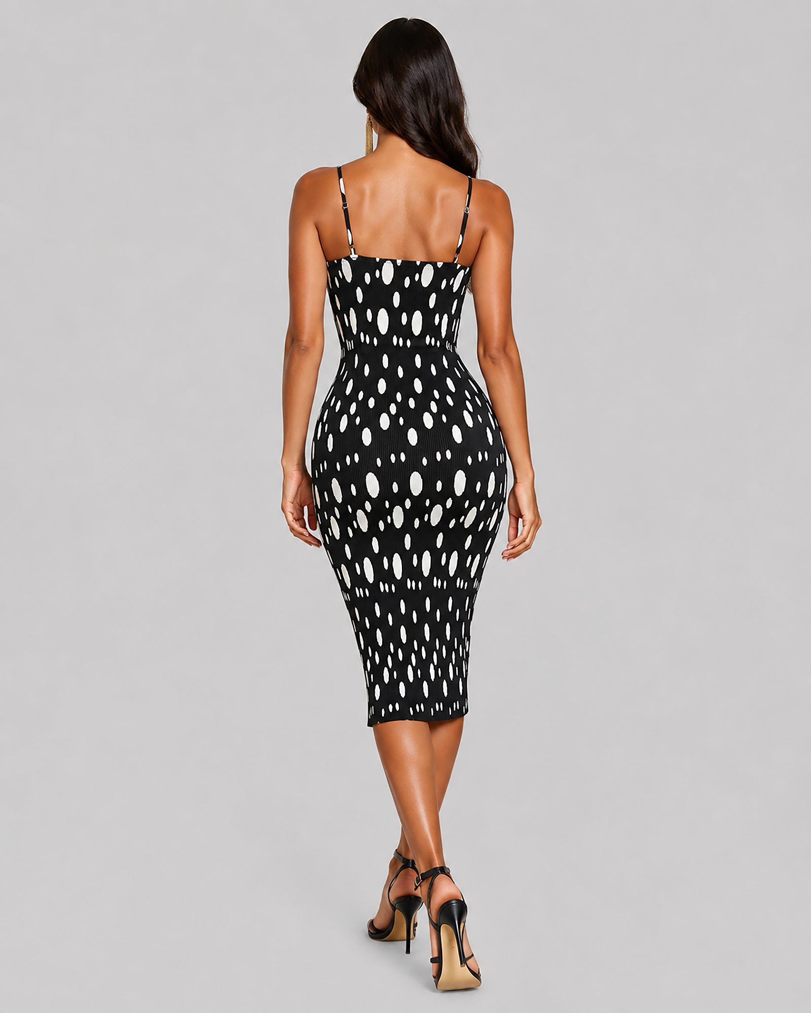 Polka Dot Pleated Midi Dress Secondary image