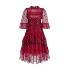 Pleated Shimmer A-Line Mini Dress for Women