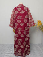 Embroidered Mesh Maxi Dress