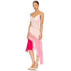 V-Neck Slim Fit Camisole Midi Dress for Women