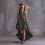 Zip-Front A-Line Maxi Dress, Ruffle Hem