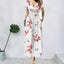 V-Neck Short-Sleeve Wrap Maxi Dress for Women, with Pockets