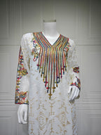 Embroidered Applique Maxi Dress