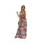 Printed V-Neck Maxi Dress, Sleeveless
