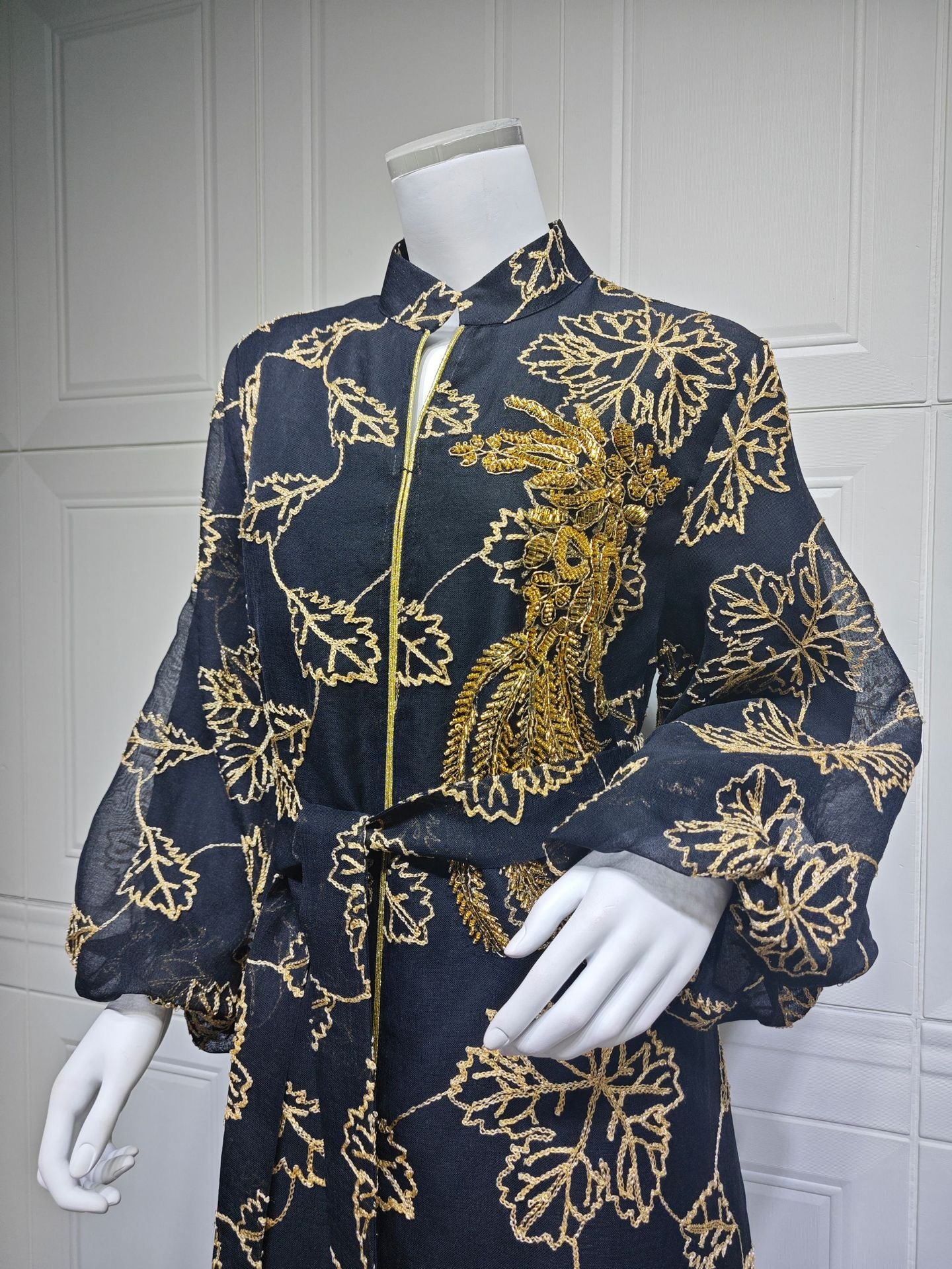 Embroidered Jalabiya Evening Gown