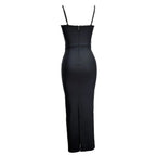 Embroidered Butterfly Bead Chain Maxi Dress for Women