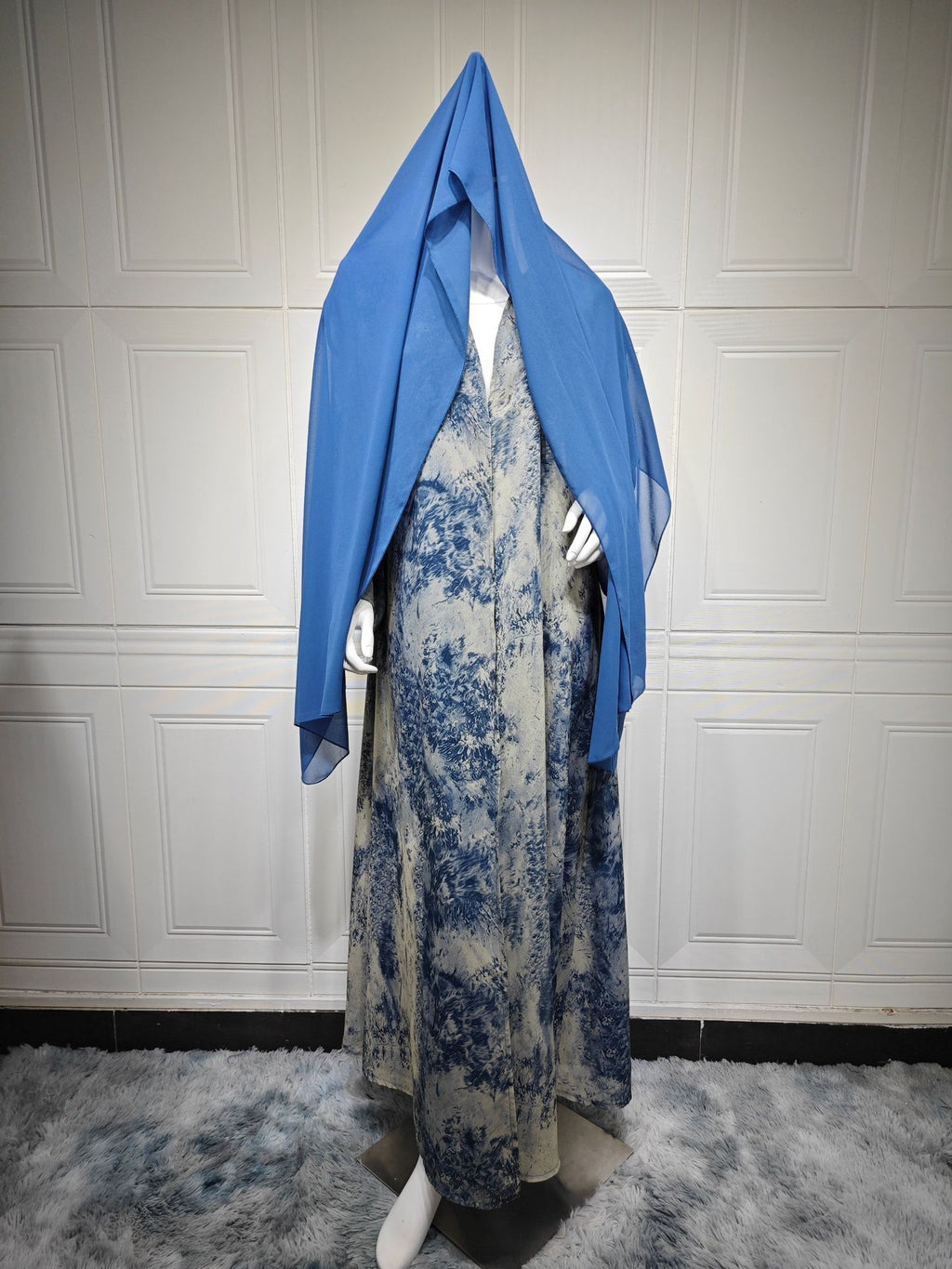 Printed Chiffon Two-Piece Maxi Dress