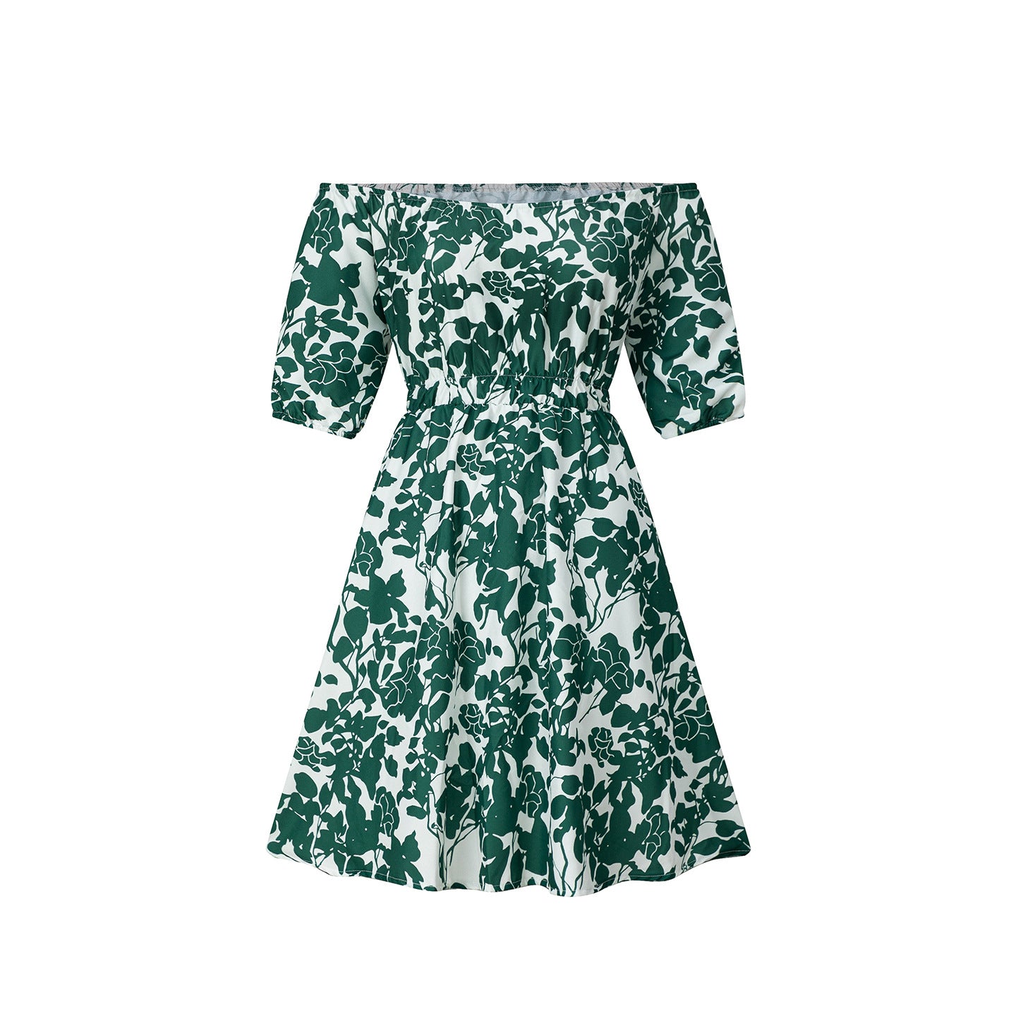 Floral Short-Sleeve Mini Dress
