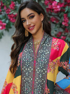 Rhinestone Printed Maxi Dress