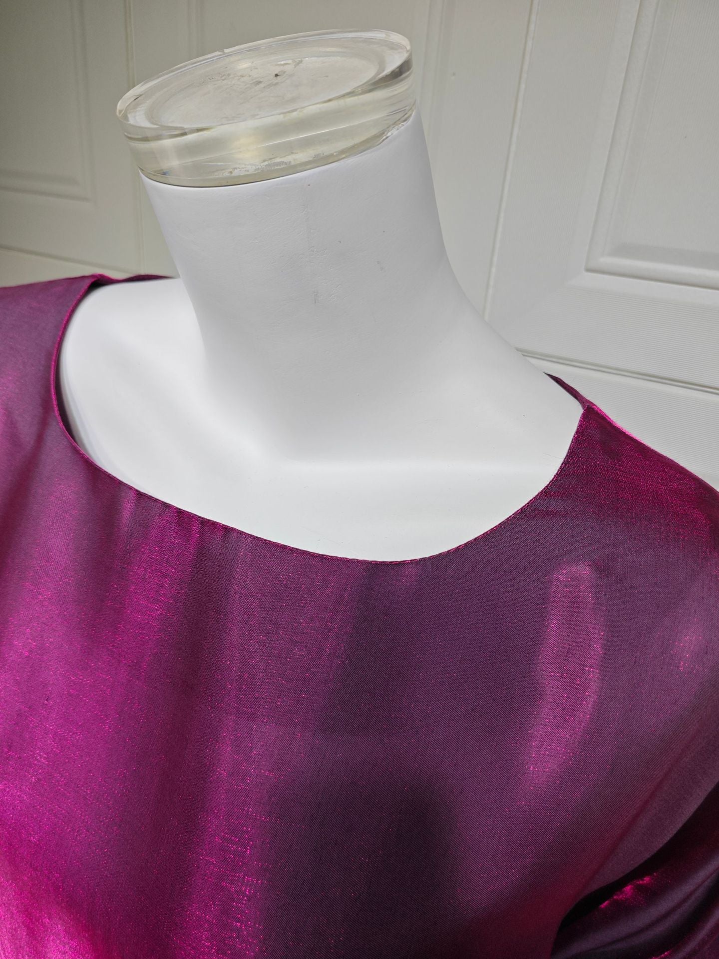 Shiny Satin Belted Maxi Dress
