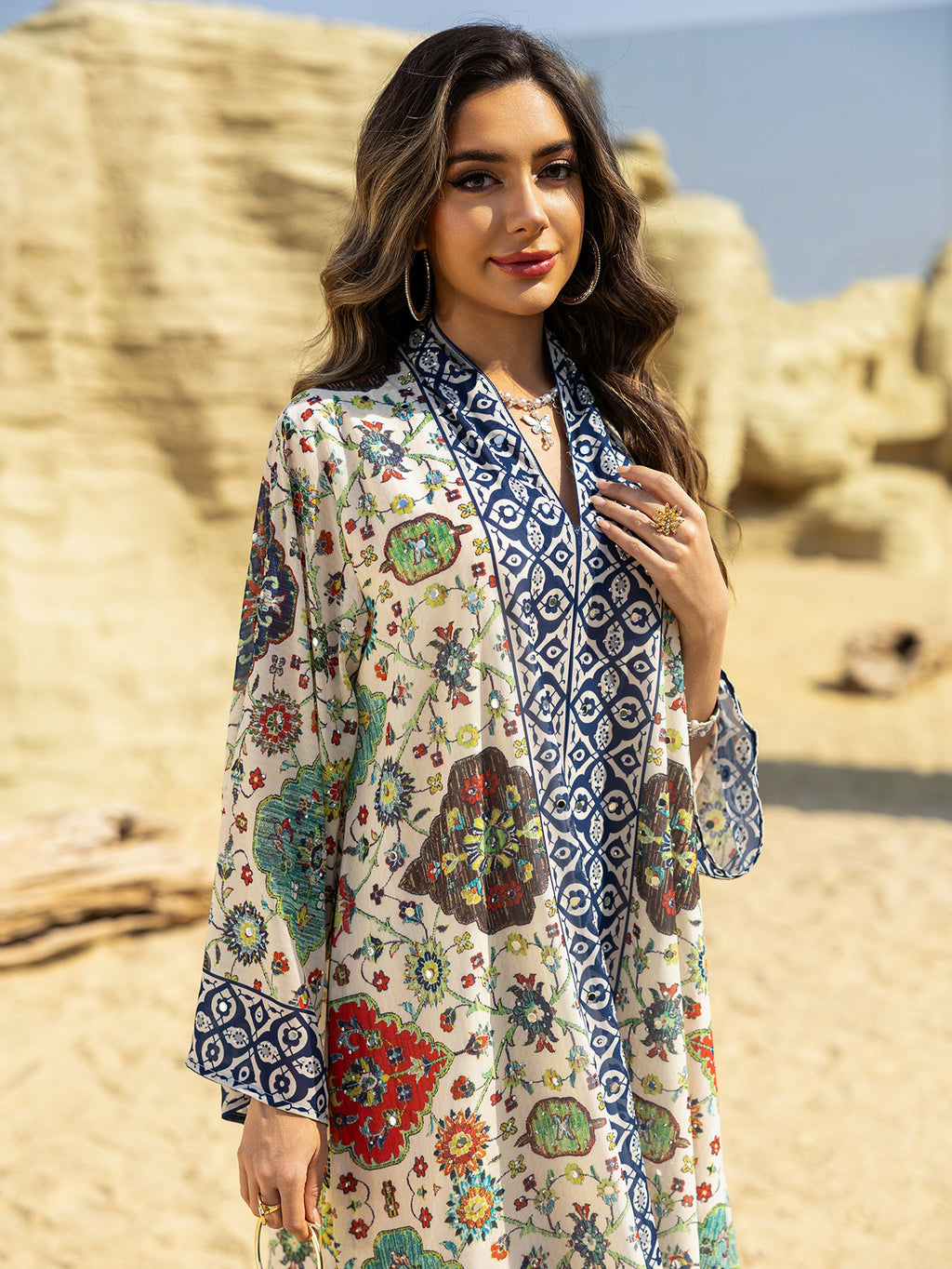 Tie-Dye Chiffon Maxi Dress