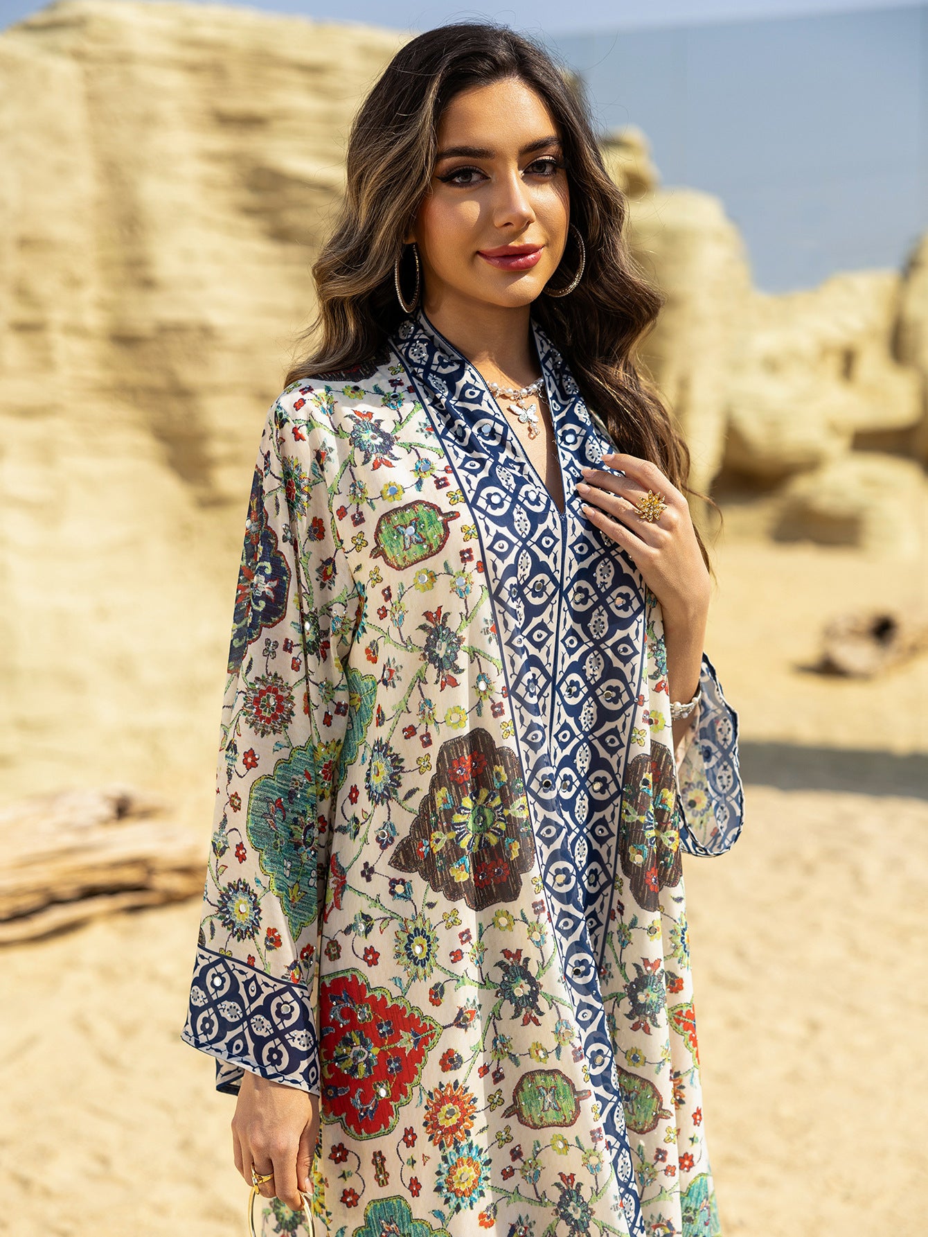 Tie-Dye Chiffon Maxi Dress