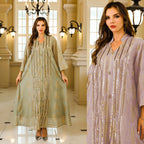 Muslim Long Robe Women's  Sequined Maxi Dress
