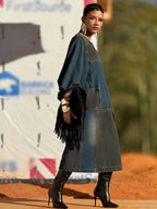 Loose Denim Midi Dress
