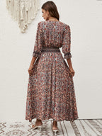 Printed A-Line Maxi Dress