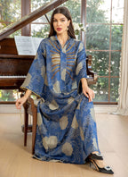 Embroidered V-Neck Maxi Dress