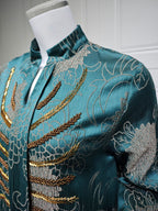 Embroidered V-Neck Maxi Dress